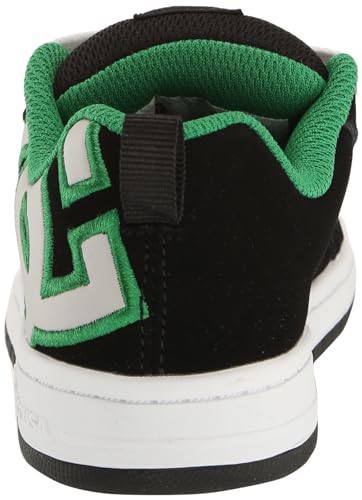 DC Unisex-Chiild Court Graffik Casual Skate Shoe Black/Kelly Green 113