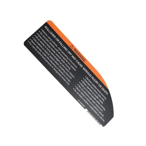 Dashboard Decal Fit for Club Car Precedent Rollover Warning Sticker OEM# 102519301 Replacement Parts