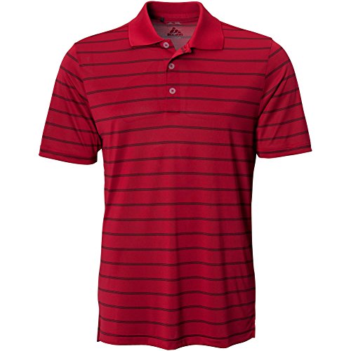 adidas Golf Men's Puremotion 2 Color Stripe Jersey Polo, University Red/Black, X-Large