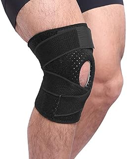 FunCee Knee Brace with Metal Side Stabilizers and Gel Patella Pads, Adjustable Compression