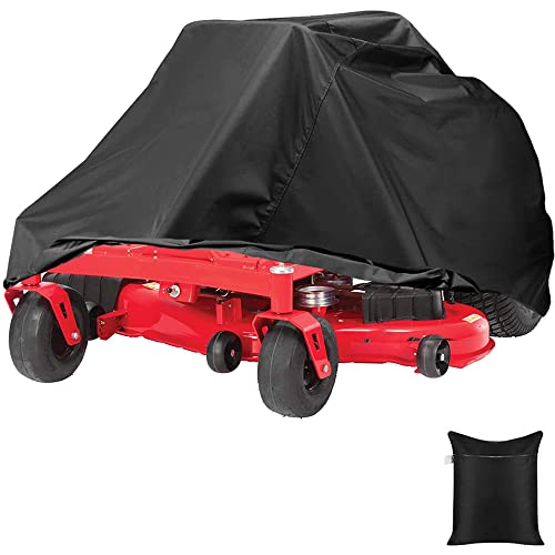 Outdoor Zero-Turn Mower Cover Skyour Waterproof Dust Heavy Duty 420D Oxford Riding Zero Turn Lawn Mower Covers Universal Fit with Windproof Strap & Storage Bag (M: 81x44x47.5in)