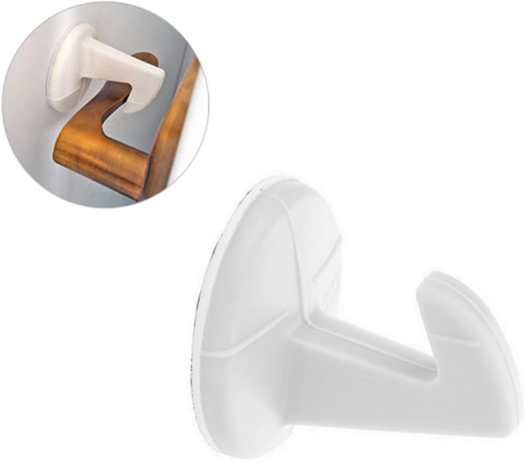 White Silicone Door Wall Guard with Hook, Anti Collision Pad