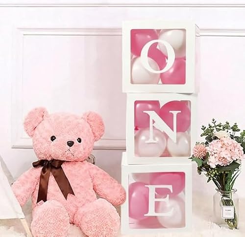 Ensemble de boîtes à ballons 3pcs+inscription ONE