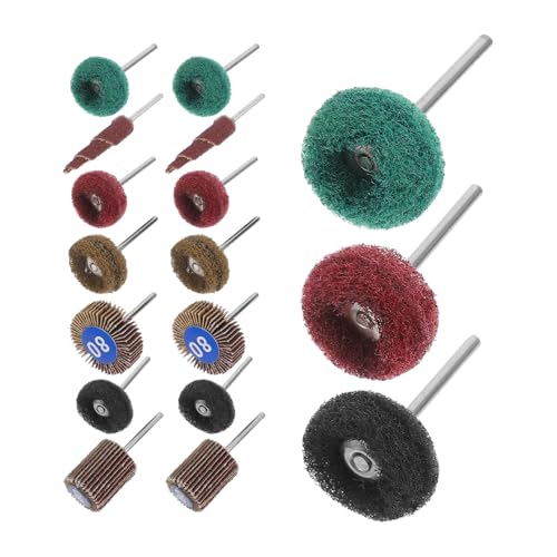 Gogogmee 50Pcs Dual-Layer Abrasive Flap Wheels for Drill, Fiberglass Sanding Buffing Discs, Roll Lock Grinding Attachment for Metal and Wood Polishing, Industrial Sandpaper Flap Wheel Set