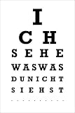 I Spy with My Little Eye (German) Poster de Typobox Affiches pour Toutes Les pièces 100 x 150 cm Blanc Minimaliste Décoration Murale