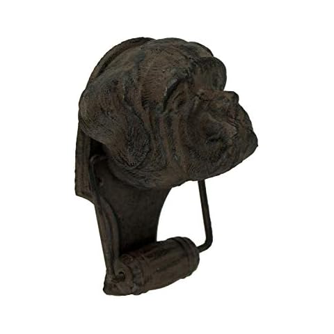 Rust Brown Cast Iron St. Bernard Door Knocker Cover
