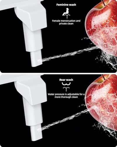 image for Hibbent Bidet Attachment for Toilet, Non-Electric Dual Nozzle for Fron