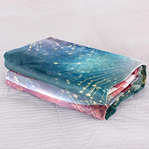 Couvre-lit confortable et doux pour garçons filles motif drapeau