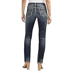 Silver Jeans Co. Women's Suki Mid Rise Curvy Fit Straight Leg Jeans - Image 3