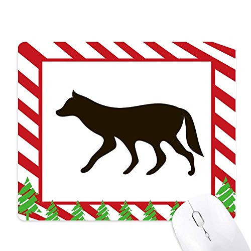 Tapis de souris loup noir et décoration festive pour espace de télétravail