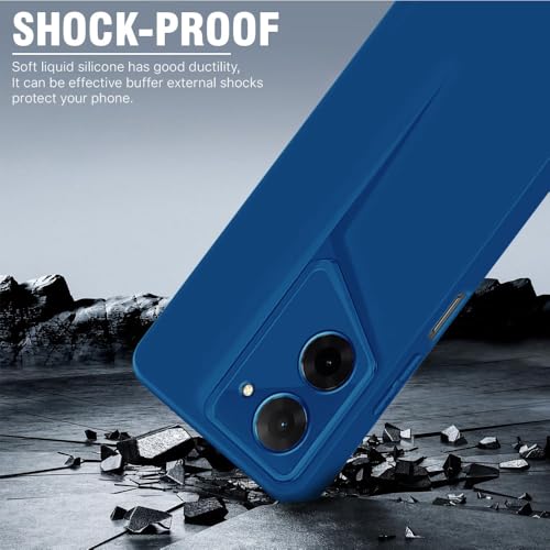 Image of WOW IMAGINE Slim Back Cover for Redmi A5 | Poco C71 | Blade Series Ultra Thin Case with Lightweight Design | Camera Protection | Soft Matte Silicone Flexible Mobile Case - Blue