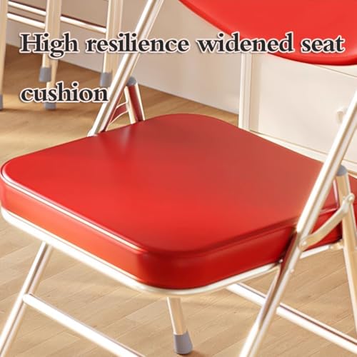 Silla plegable acolchada con asiento cómodo y cojín de tela para uso en interiores