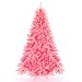 Artificial Christmas Tree Classic Xmas Pine Tree with Solid Metal Stand 5-6 FT Unlit Pink