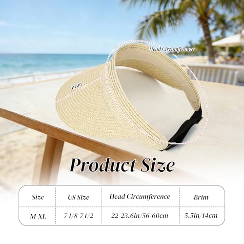 Sombrero de playa para mujer Oweisong verano packable miniatura 2