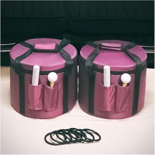 Lot de 7 bols chantants en cristal de quartz givré avec boîte gratuite - 20,3 à 35,6 cm - Fréquence de 432 Hz