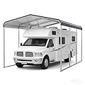 12x20 FT Heavy Duty Metal Carport with Galvanized Steel Roof, Oversized Car Shelter for Trucks Boats Tractors – Outdoor Vehicle Canopy for Driveway, Yard, Farm