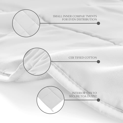 CYMULA Weighted Blanket for Adults (25lbs 88"x104" King Size) - Cooling Breathable Heavy Blankets for Summer Winter - Ultra Microfiber Soft Comfort Blanket with Glass Beads - Gifts for Men/Women