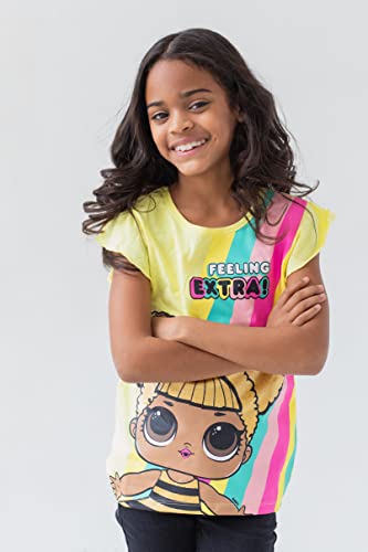 L.o.l. Surprise! Big Girls 3 Pack Ruffle Graphic T-Shirt Red/Yellow/Grey 14-16 #TOP3