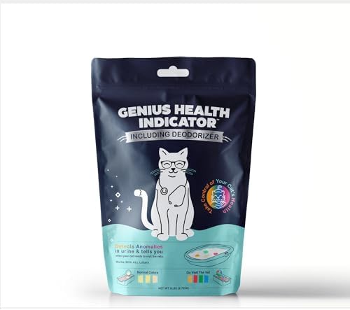 Genius HI – Smart Health Monitoring Cat Litter Deodorizer | Color-Changing Health Indicator Particles | Odor Eliminating & Fragrance-Free | Early Health Insights | As Seen on Shark Tank | Genius
