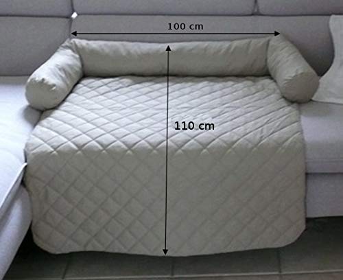 Artur Soja Leo Hundebett Couch 110x110 Cm – Beige, Waschbar, Als Sofaschutz Für Große Hunde