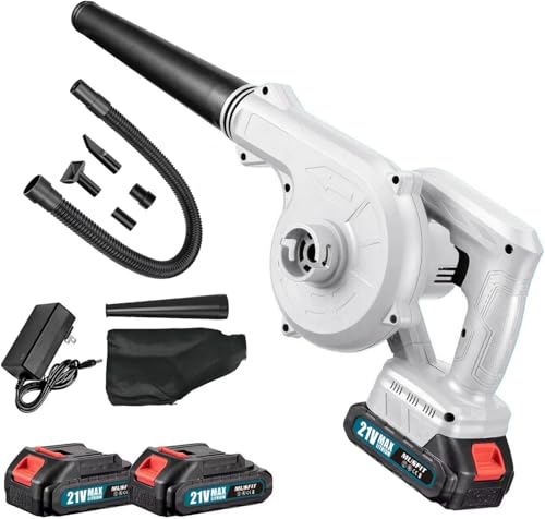 ブロワー 充電式 大容量バッテリ一2個搭載 ブロワバキューム コードレス...