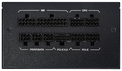 Image of Rosewill CMG5 1000W, ATX 3.0 & 3.1 Compatible, 80+ Gold Full Modular Power Supply, PCIe 5.0 600W 12V-2x6 Connector, 100% Japanese Electrolytic Capacitor, Eco Silent Mode, 120mm FDB Fans - CMG1000G5