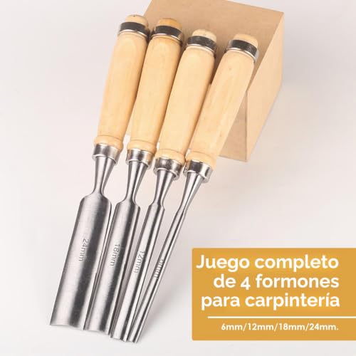 Gubias para madera media caña ideales para proyectos de tallado y torno 3