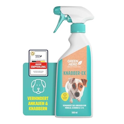 Green Hero Knabber-EX Erziehungsspray für Hund & Katze Verhindert Knabbern & Ankauen von Möbeln Schuhen u.v.m. Bitterspray Knabberstopp 500 ml