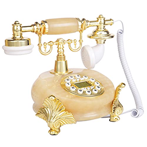 VERDELZ Schnurgebundenes Old Fashion Antique Festnetztelefon Dekor 1960 Desktop Retro Hintergrundbeleuchtung Telefon mit Display FSK/DTMF für Home Office Hotel Cover