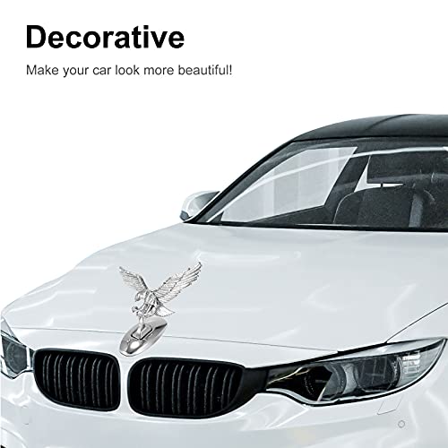 Gdgsd 3D Metal Car Decals Waterproof Self-Adhesive Non-Rusting Delicate Hood Eagle Stand Sticker Car Metal Logo Sticker Decorative Chrome Car Stickers Bumper Stickers (1Pc) #TOP5