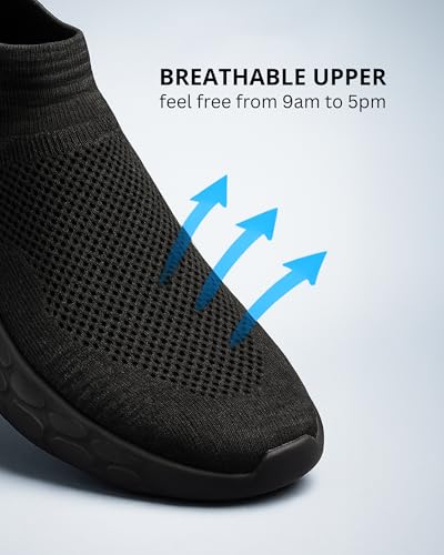 Image of Kraasa Walking Shoes for Men Height Increasing Sports Shoes Ultra Grip Soft Sole Gym Shoes Workout Lightweight Running Shoes for Men