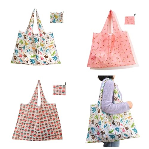 CISMARK - CISMARK 3 x extra große, faltbare wiederverwendbare Einkaufstaschen, wasserdicht, umweltfreundlich, mit verstärkten Griffen für Einkaufen, Camping und Reisen, extra groß, 22,7 kg