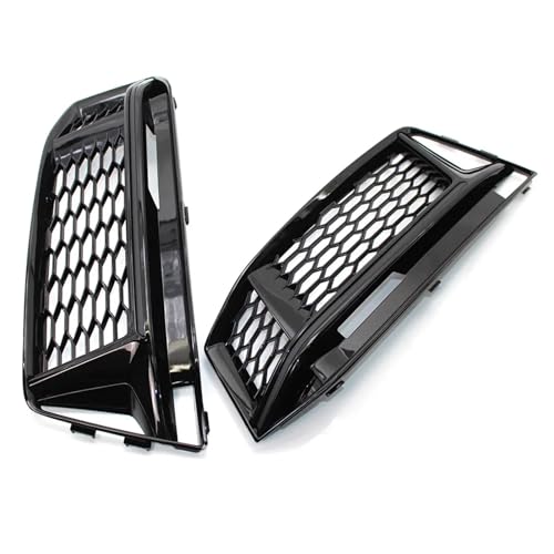 Rejilla de luz antiniebla delantera S4 A4 B9 SLine 16-18 estilo panal negro brillo