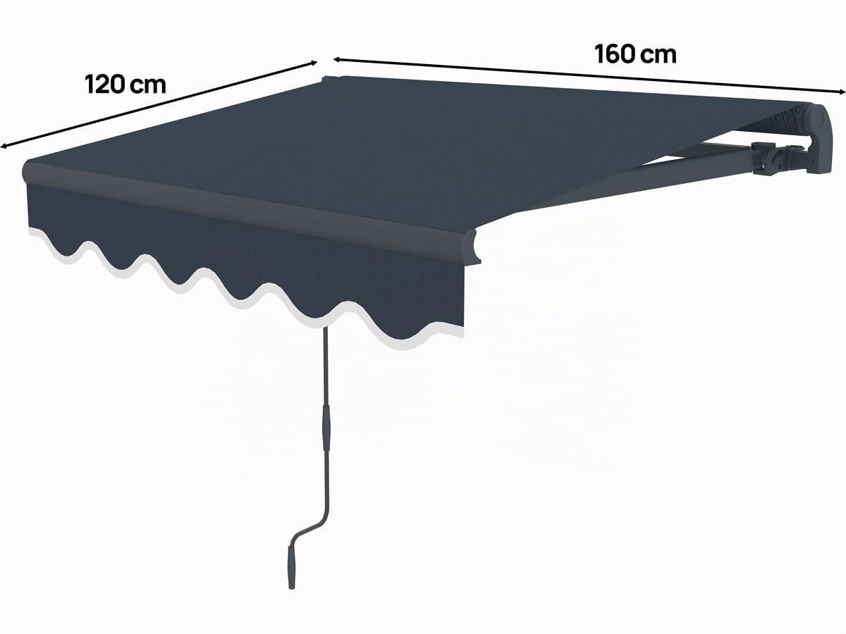 Store banne en Aluminium Ombra 1" - 160 x 120 cm - Gris