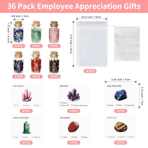 26% Off MACEVIA 36-Piece Mini Healing Crystal Jars Set - Image 2