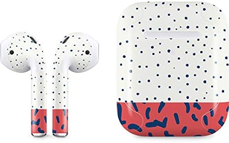 Skinit Decal Audio Skin Compatible with Apple AirPods 2 - Polka Dot Split Design