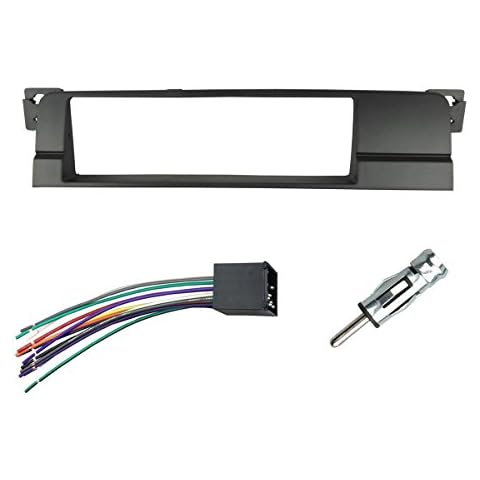 dkmus Panel Double DIN Stereo Fascia Radio Mounting Installation Dash Kit of Face Finish Steering Wheel To The Left Cover
