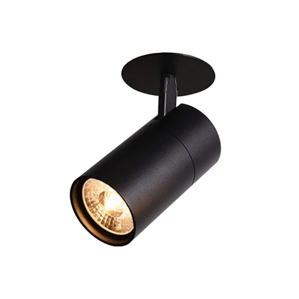 Jadssox Faretti Da Soffitto A LED Con Montaggio A Filo Orientabili, Faretti Da Incasso A Soffitto Con Rotazione A 360°, Illuminazione D'accento Direzionale For Quadri Artistici(Black-6000K,30W)
