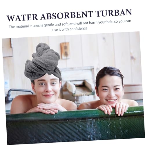 BRIGHTFUFU Toalha De Cabelo Seco Absorvente Toalha De Secagem De Cabelo Chapéu De Secagem Rápida De