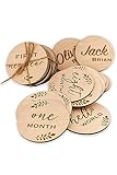 Baby Milestone Cards, Wooden Milestone Discs, Newborn Photography Prop, Birth Announcement, Baby Shower Gift, Age Signs, Personalized Baby Name Sign