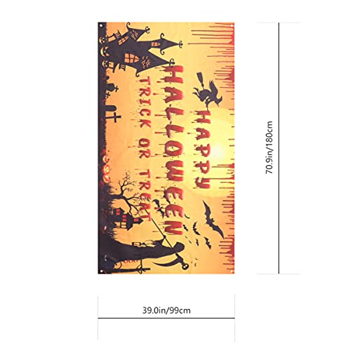 ABOOFAN Backdrop Bandeira Da Lua Da Noite Do Dia Das Bruxas Abóbora Morcego Castelo Da Bruxa Da Band