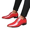 QWUVEDS Casual Shoes Men's Outdoor Shoes Men's Running Shoes Men's Evening Shoes Men's and Shoes Pointed Style Men's Classic Business Casual Men's Leather Shoes Shoes Men Red, red, 12.5 UK #1