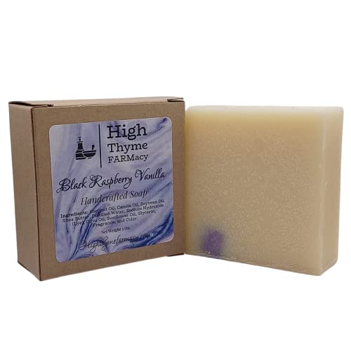 Black Raspberry Vanilla Soap - 5 Ounce Handcrafted Black Raspberry, Dark Plum, And Warm Vanilla Scented.bar Soap - Natural Lye Soap - Light, Fruity Scented Bath Soap - Moisturizing Body Soap #TOP27