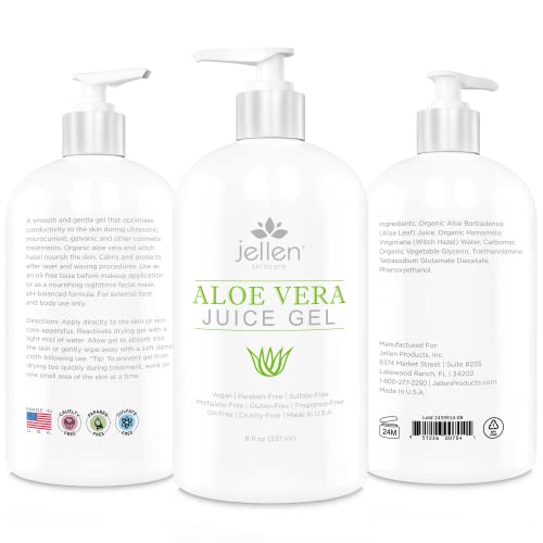 Jellen-Organic-Conductive-Aloe-Facial-Gel-For-Microcurrent-Ultrasonic-Galvanic-and-Radio-Frequency-Facial-Treatment-8-Fl-Oz