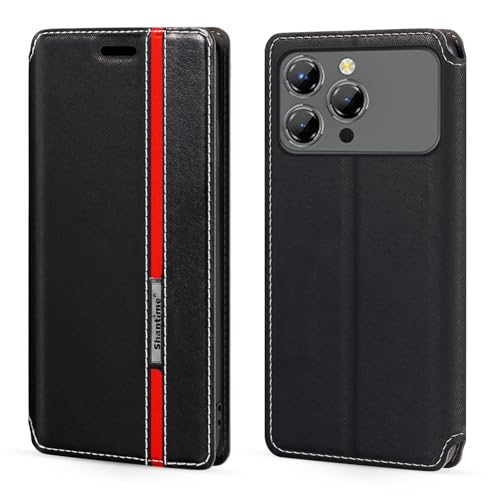 Shantime �N���V�b�N�X�g���C�v���U�[���P�[�X Oukitel P1 Pro �Ƃ̌݊������� �B���}�O�l�b�g �J�[�h���[ �R���g���X�g�z�F�f�U�C��(�u���b�N)