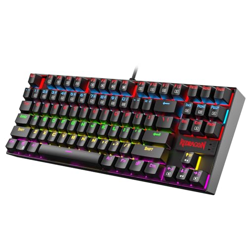 Redragon K552 Mechanical Keyboard, LED Gaming Keyboard with Red Switches