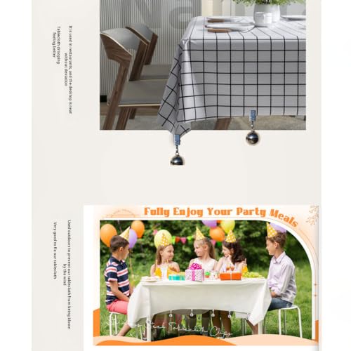 Pesas para mantel de metal con clip ajustable para mesas de jardín exterior pack de 10 unidades 5