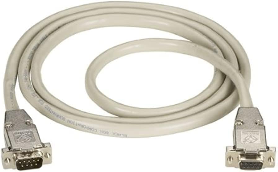 Black Box Corporation 20-FT RS232 Shielded Cable Metal Hood DB9 Male/Female