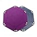Dice Tray Dice Rolling Tray Holder Storage Box for RPG, DND Table Games, Double Sided Folding PU Leather Tray (Purple)