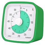 Yunbaoit Visual Timer with Protective Case, 60 Minute Silent Countdown Timer for Kids and Adults Clock Time Management Tool(Green)